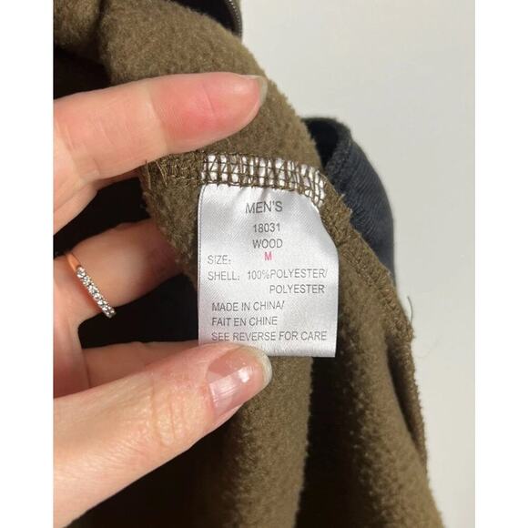 Woolrich Fleece Vest Medium Brown Full Zip Sleeveless Outdoor Hiking Size M Mens - Picture 4 of 7